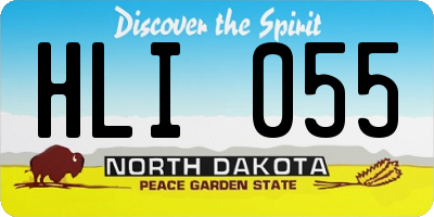 ND license plate HLI055