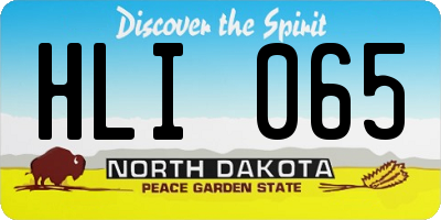 ND license plate HLI065