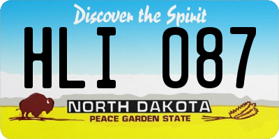 ND license plate HLI087