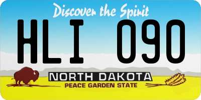 ND license plate HLI090