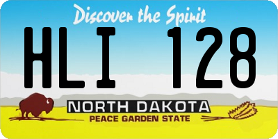 ND license plate HLI128