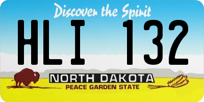 ND license plate HLI132