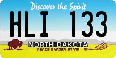 ND license plate HLI133