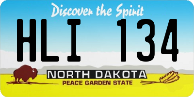 ND license plate HLI134