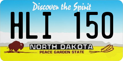 ND license plate HLI150