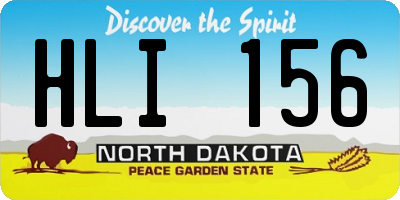 ND license plate HLI156