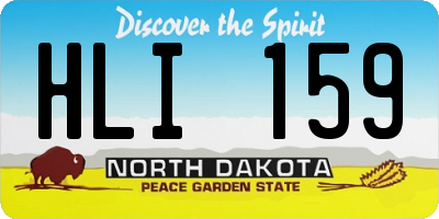 ND license plate HLI159