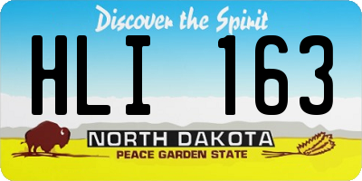 ND license plate HLI163