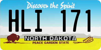 ND license plate HLI171