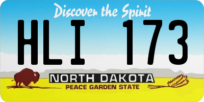 ND license plate HLI173