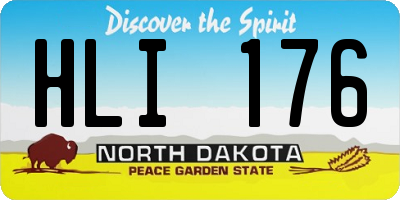 ND license plate HLI176
