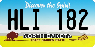ND license plate HLI182