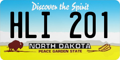 ND license plate HLI201