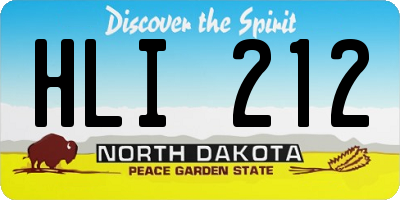 ND license plate HLI212