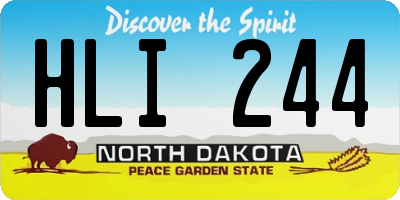 ND license plate HLI244