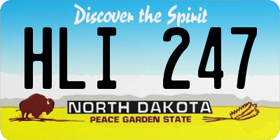 ND license plate HLI247