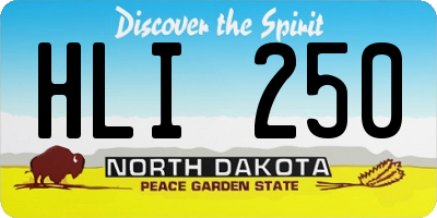 ND license plate HLI250