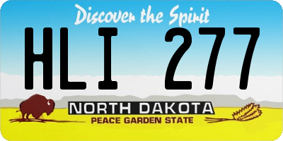 ND license plate HLI277