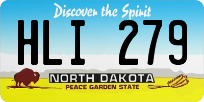 ND license plate HLI279