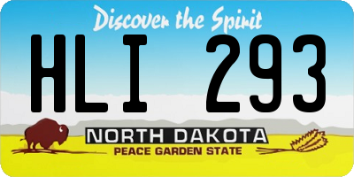 ND license plate HLI293