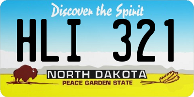 ND license plate HLI321