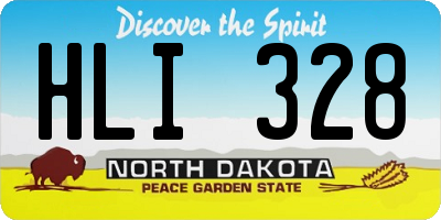 ND license plate HLI328