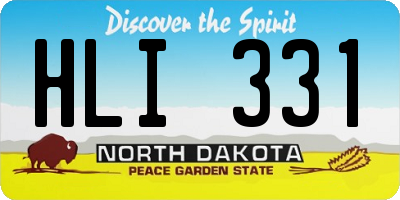 ND license plate HLI331