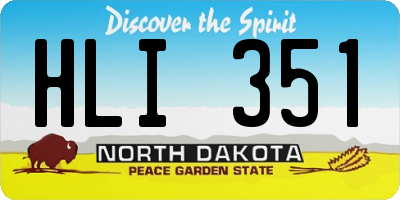 ND license plate HLI351