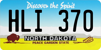 ND license plate HLI370