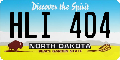 ND license plate HLI404