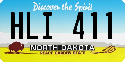 ND license plate HLI411
