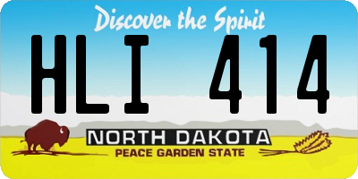 ND license plate HLI414