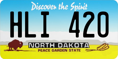 ND license plate HLI420