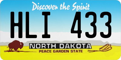 ND license plate HLI433