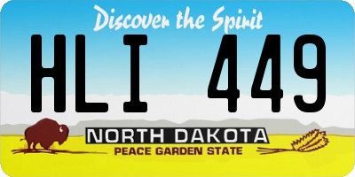 ND license plate HLI449