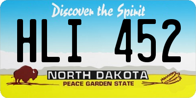 ND license plate HLI452