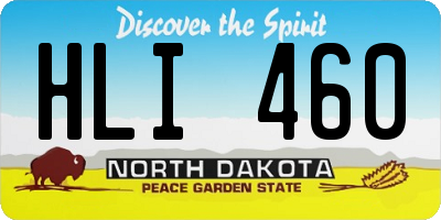 ND license plate HLI460