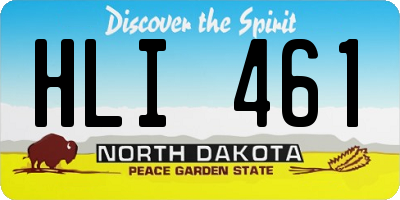 ND license plate HLI461