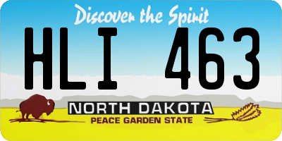 ND license plate HLI463