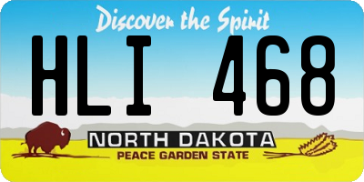 ND license plate HLI468