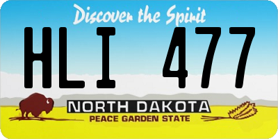 ND license plate HLI477