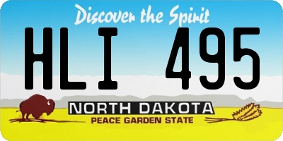 ND license plate HLI495