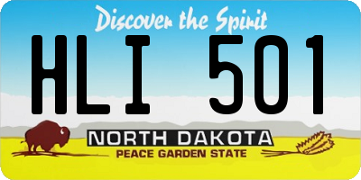 ND license plate HLI501