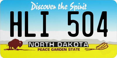 ND license plate HLI504