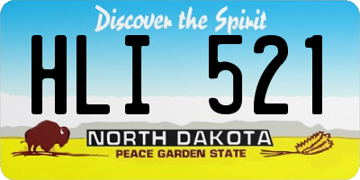 ND license plate HLI521