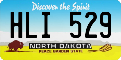 ND license plate HLI529