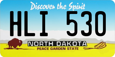 ND license plate HLI530