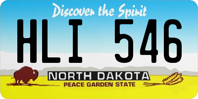 ND license plate HLI546