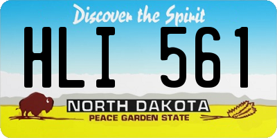 ND license plate HLI561