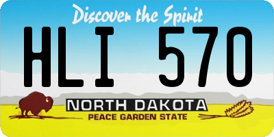 ND license plate HLI570